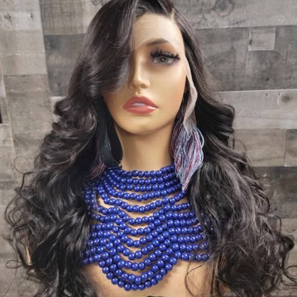 26 inch natural color lacefrontal wig